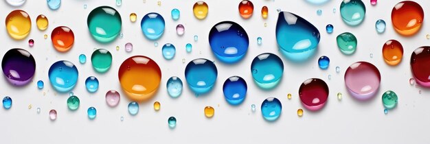 Photo colorful water droplets background