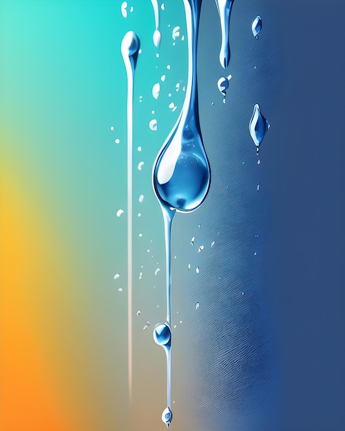 Photo colorful water drops background