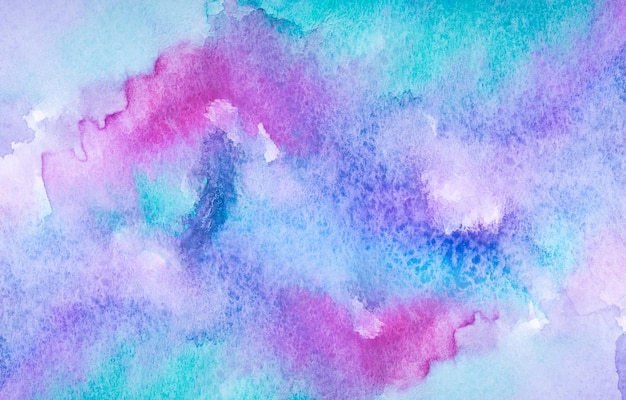 Colorful watercolor background hand painted by brush