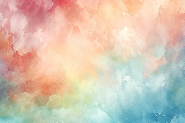 A colorful watercolor background with a cloud of smoke