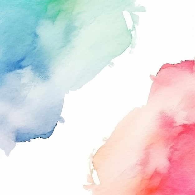 Photo colorful watercolor background with a white background