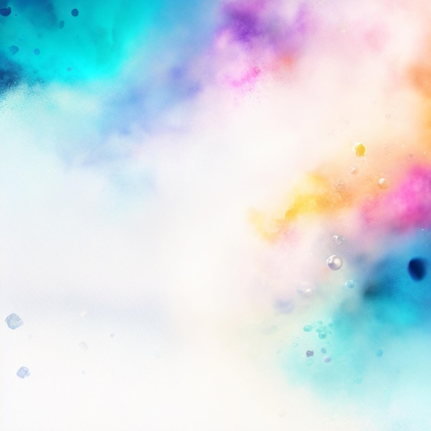A colorful watercolor background with a white blue and purple background Ai generated