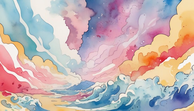 Colorful watercolor background