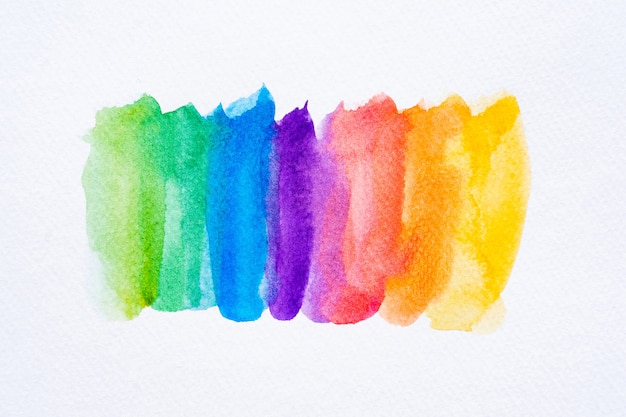 사진 다채로운 수채화 브러시 배경입니다. 배너, 템플릿, 장식 요소에 대한 페인트 얼룩이 있는 추상 수채화 얼룩. 확대.