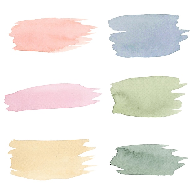colorful watercolor brush strokes transparent png