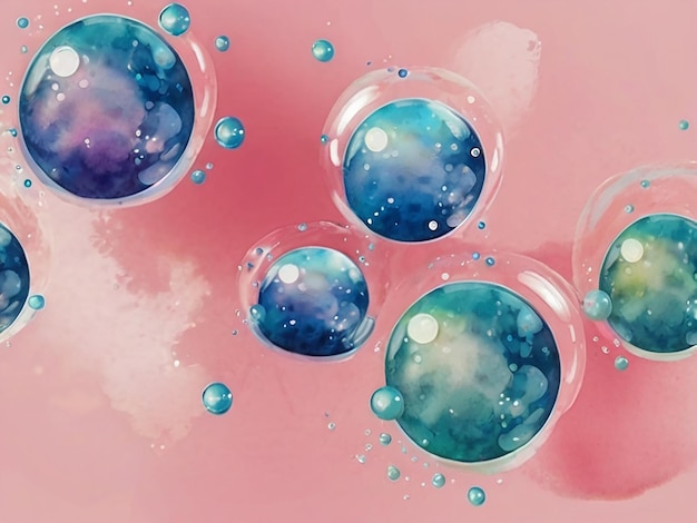 colorful watercolor bubble 8