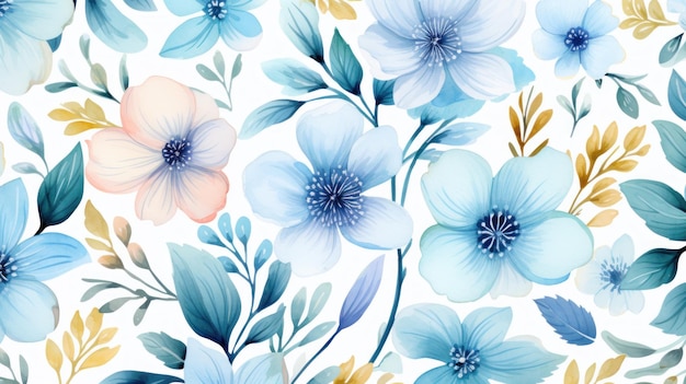 Colorful watercolor floral background