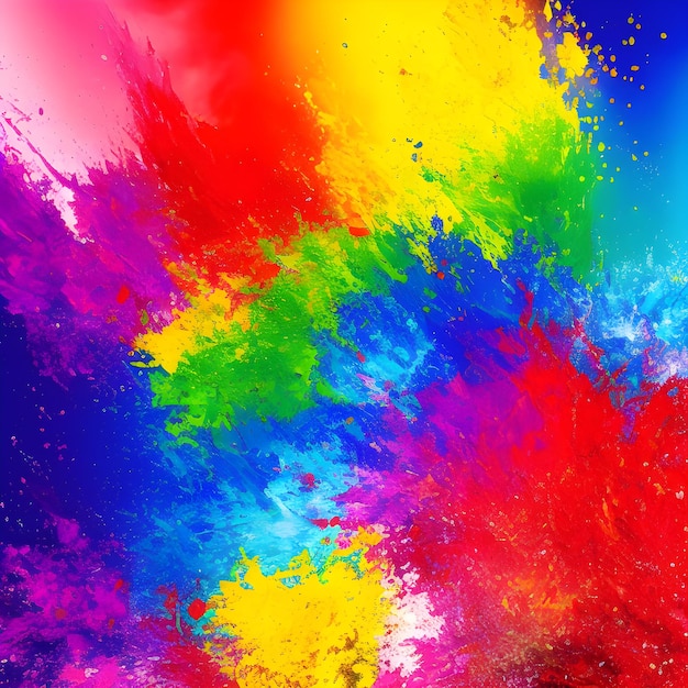 Colorful watercolor paint splash background generative ai