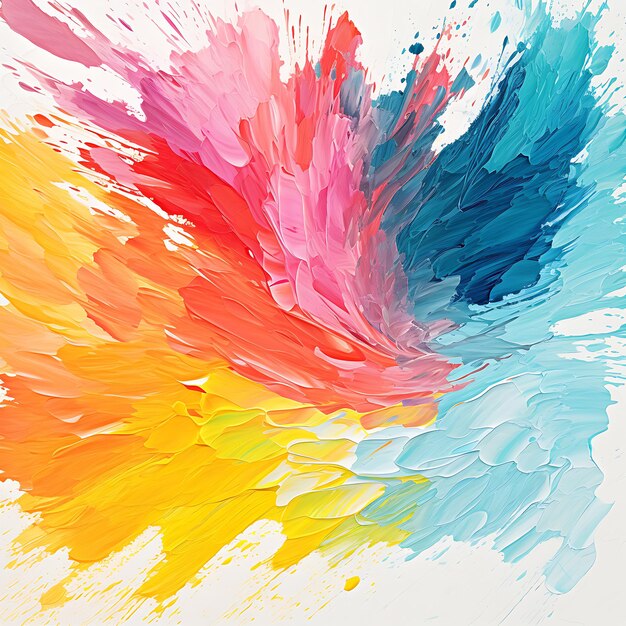 Photo colorful watercolor paint strokes clipart