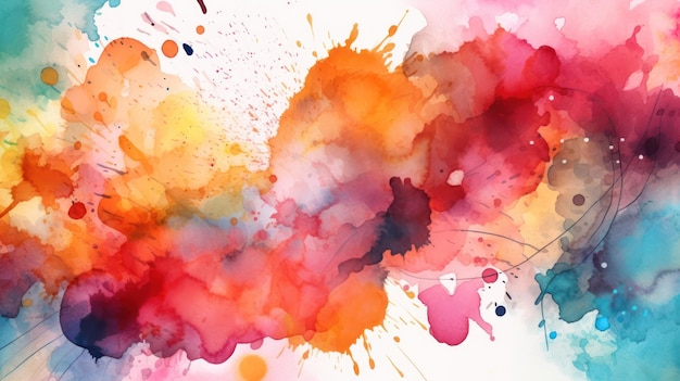 A colorful watercolor painting with the word art on it.