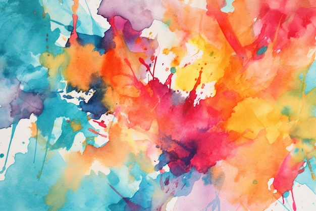 A colorful watercolor painting with the word art on it.