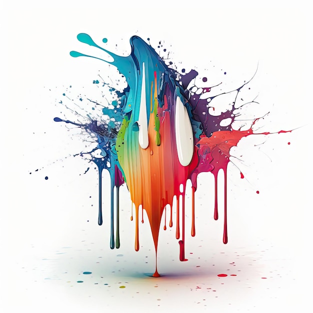 Colorful Watercolor Splash Illustration AI Generative