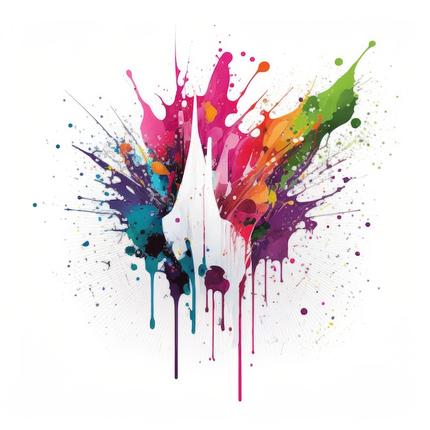 Colorful Watercolor Splash Illustration AI Generative