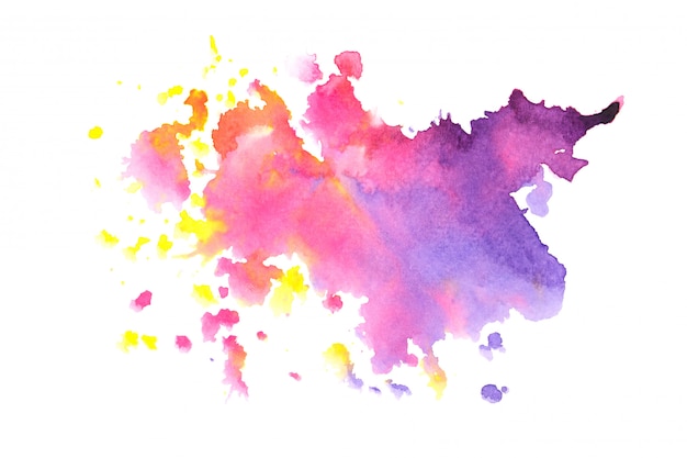 Photo colorful watercolor stain paint stroke background