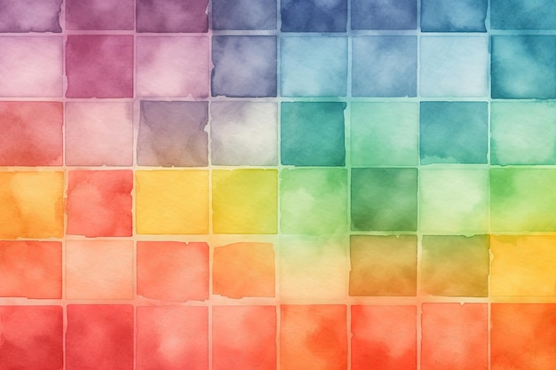 Photo colorful watercolor wash block background