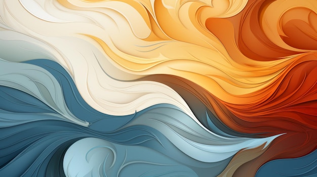 Photo colorful wave background in the style of fluid lines and curves