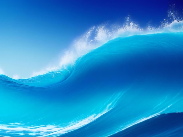 A colorful wave background with a blue background ai generated