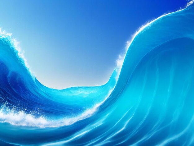 A colorful wave background with a blue background ai generated