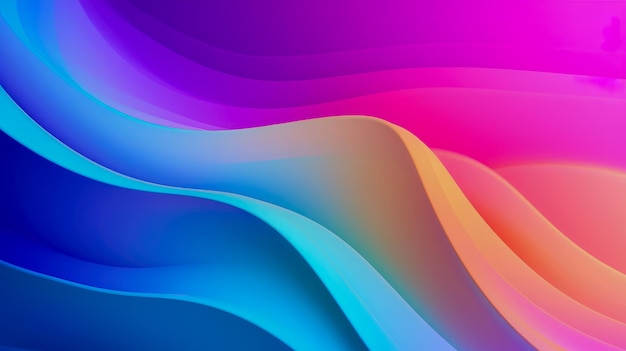 A colorful wave background with a blue and pink background.