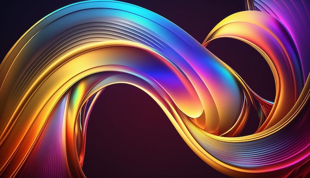 A colorful wave background with a light effect.