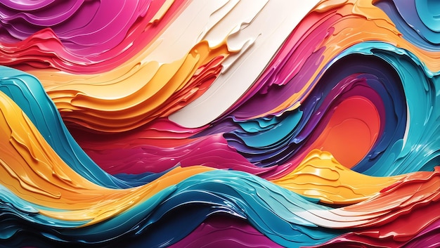 Colorful wave and curve abstract background design generated by ai