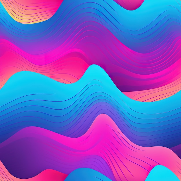 colorful wave curves background