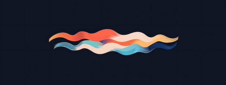 Photo a colorful wave on a dark background
