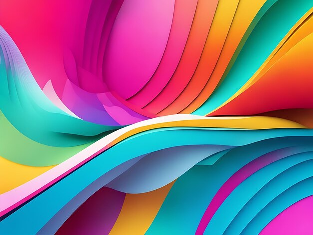 Colorful wave design modern background