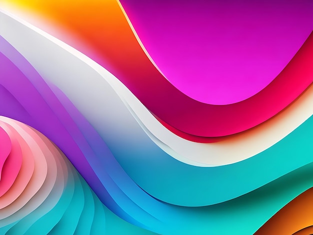 Colorful wave design modern background