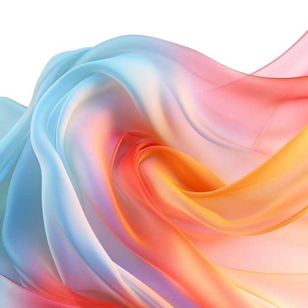 a colorful wave is colored with a rainbow colored line.