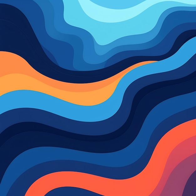 a colorful wave is drawn by a wave