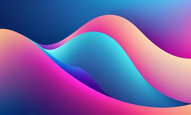 a colorful wave is painted in pink and blue