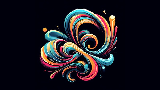 Photo colorful wave liquid background with vibrant gradient 3d abstract background generative ai