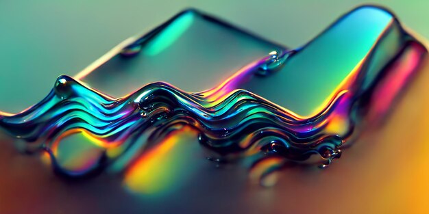 A colorful wave pattern on a phone