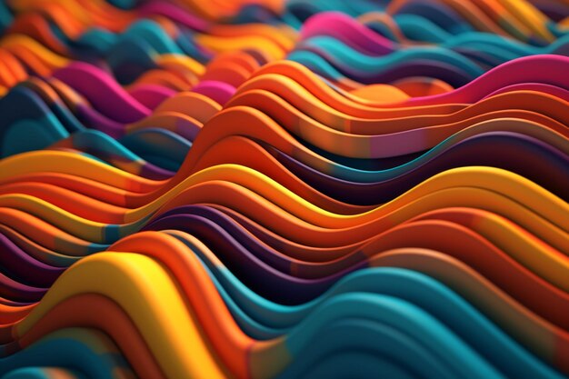 A colorful wave pattern with the word color on it