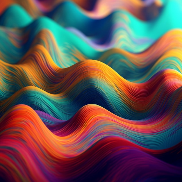 A colorful wave pattern with the word wave on it.