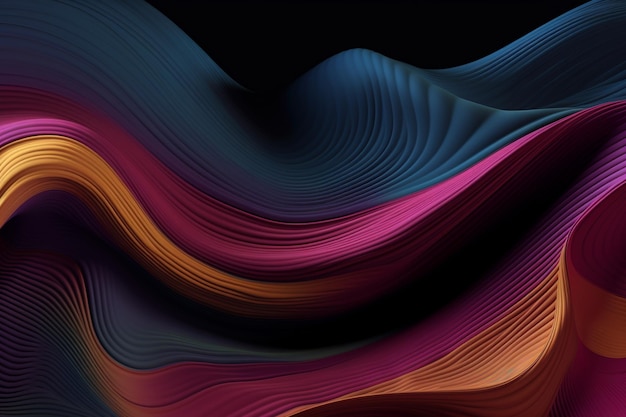 A colorful wave wallpaper with a black background and a black background.