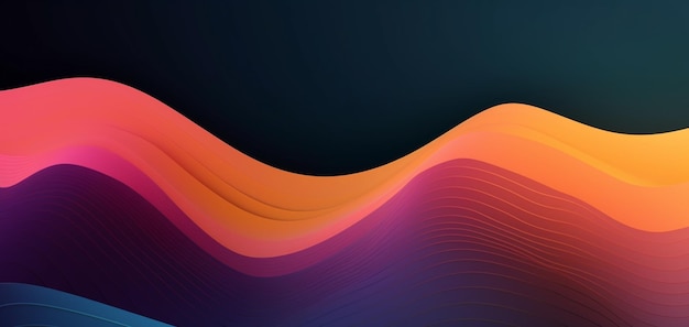 A colorful wave with a black background