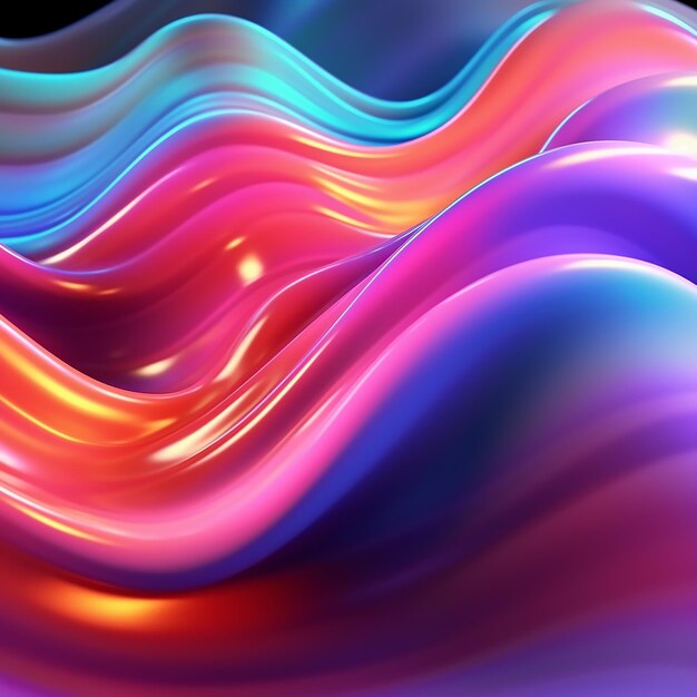 a colorful wave with the colors of the rainbow.