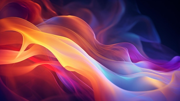 A colorful wave with the colors of the spectrum.