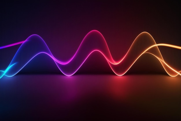 A colorful wave with a dark background