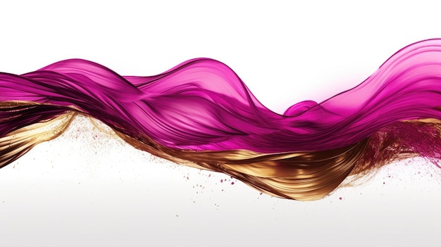 A colorful wave with gold and pink colors.