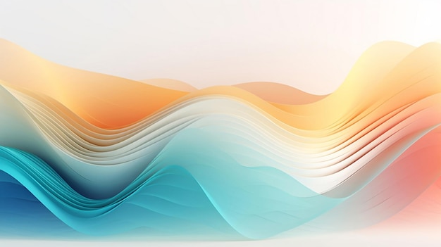 A colorful wave with a light background