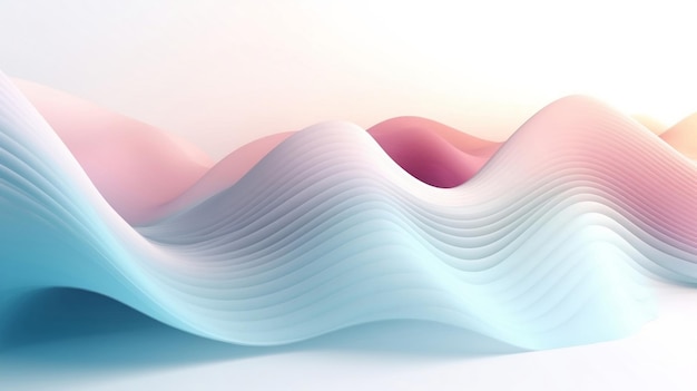 Photo a colorful wave with a light background