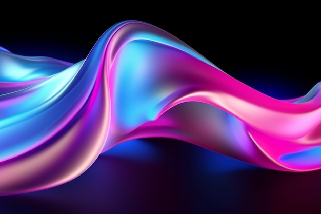 A colorful wave with the light on it