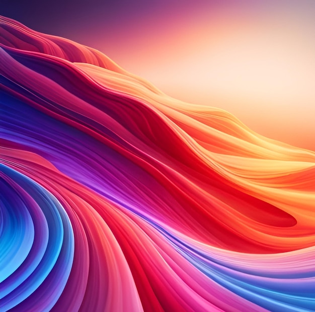 A colorful wave with a pink and blue swirls.