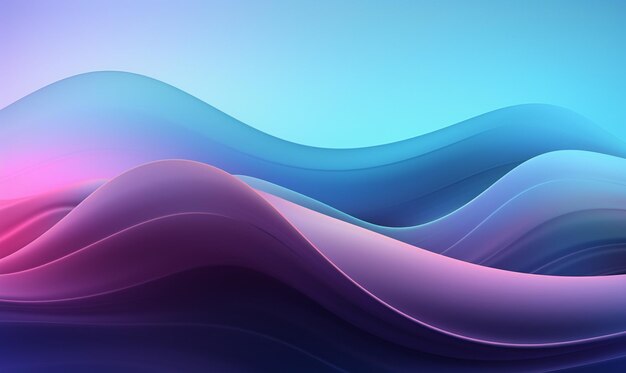 紫と青の色を持つカラフルな波がこの画像に示されています