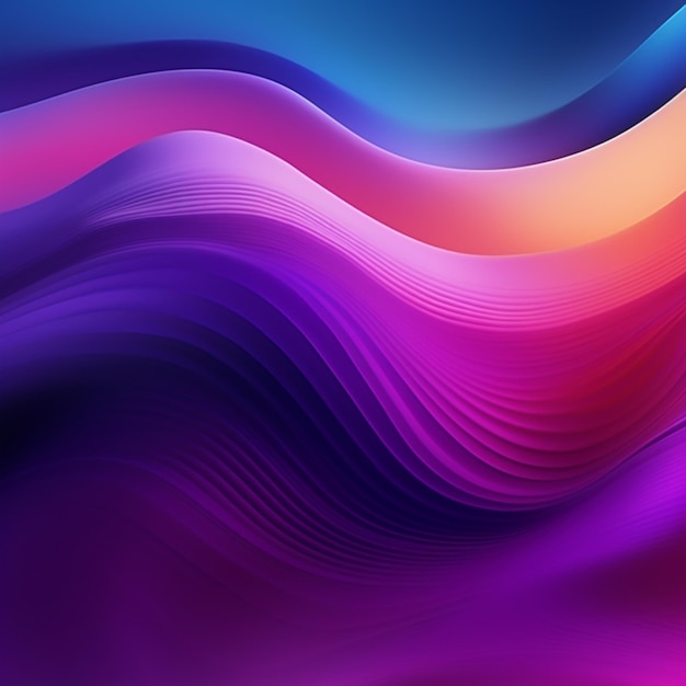 この画像には、紫とオレンジ色のカラフルな波が表示されています