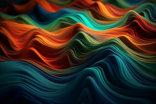 A colorful wave with the word love on it