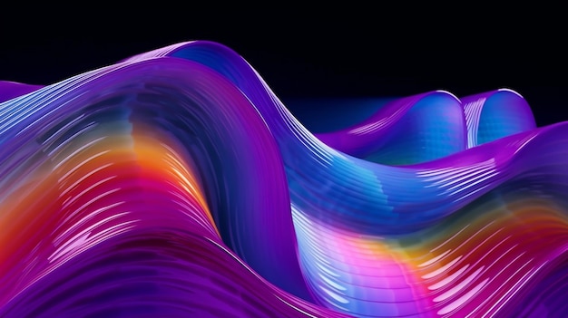 A colorful wave with the word rainbow on it